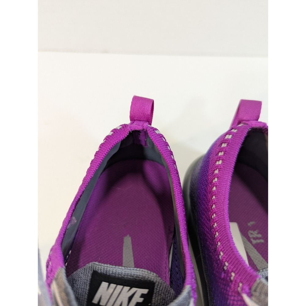 Nike Free RN Flyknit Women's Running Shoes Gray Purple US‎ 7 EU 38 - Picture 10 of 10